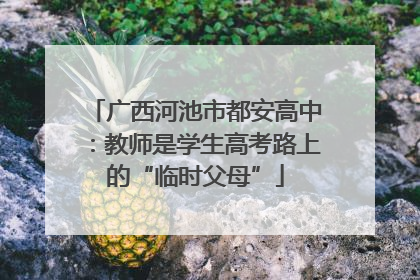 广西河池市都安高中：教师是学生高考路上的“临时父母”