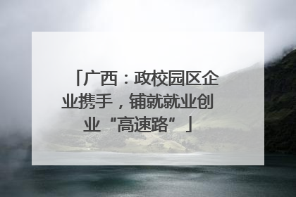 广西：政校园区企业携手，铺就就业创业“高速路”