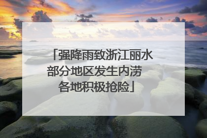 强降雨致浙江丽水部分地区发生内涝 各地积极抢险