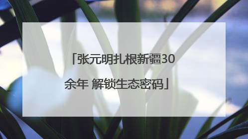张元明扎根新疆30余年 解锁生态密码