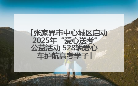 张家界市中心城区启动2025年“爱心送考”公益活动 528辆爱心车护航高考学子