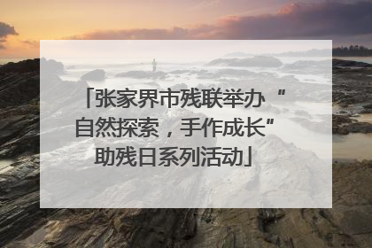 张家界市残联举办“自然探索，手作成长”助残日系列活动
