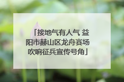 接地气有人气 益阳市赫山区龙舟赛场吹响征兵宣传号角