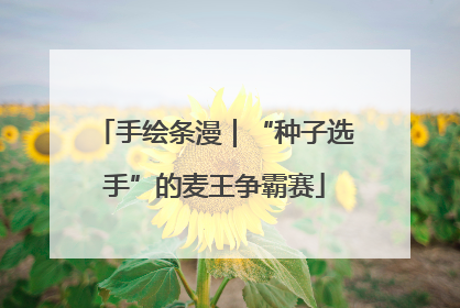 手绘条漫｜“种子选手”的麦王争霸赛