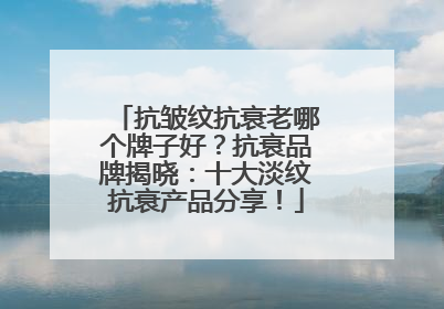 抗皱纹抗衰老哪个牌子好？抗衰品牌揭晓：十大淡纹抗衰产品分享！