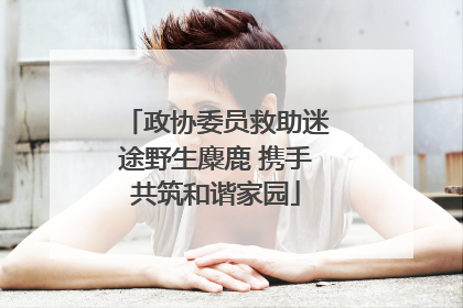 政协委员救助迷途野生麋鹿 携手共筑和谐家园