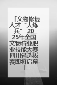 文物修复人才“大练兵” 2025年全国文物行业职业技能大赛四川省选拔赛即将启幕