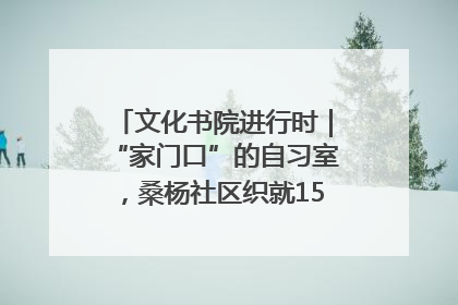 文化书院进行时｜“家门口”的自习室，桑杨社区织就15分钟学习生活圈