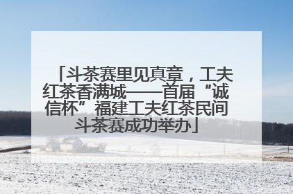 斗茶赛里见真章，工夫红茶香满城——首届“诚信杯”福建工夫红茶民间斗茶赛成功举办