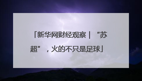 新华网财经观察｜“苏超”，火的不只是足球