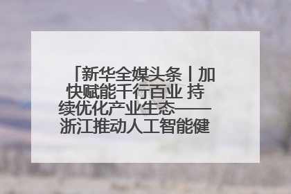 新华全媒头条丨加快赋能千行百业 持续优化产业生态——浙江推动人工智能健康有序发展观察
