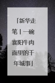 新华走笔丨一碗襄阳牛肉面里的千年城事