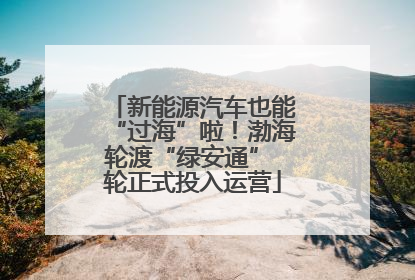 新能源汽车也能“过海”啦！渤海轮渡“绿安通” 轮正式投入运营