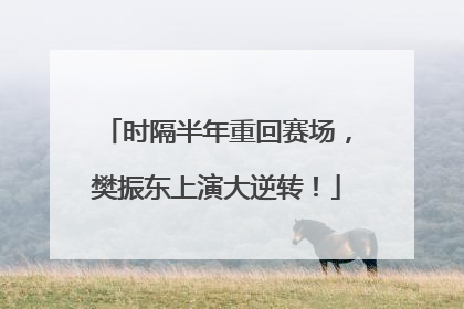 时隔半年重回赛场，樊振东上演大逆转！