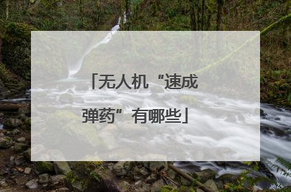 无人机“速成弹药”有哪些