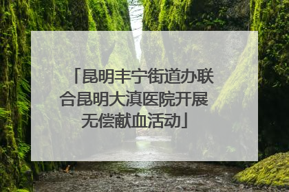 昆明丰宁街道办联合昆明大滇医院开展无偿献血活动