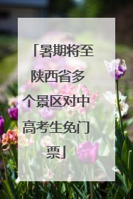 暑期将至 陕西省多个景区对中高考生免门票