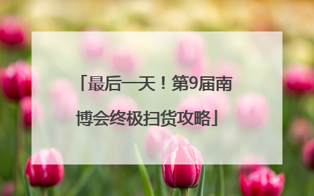 最后一天！第9届南博会终极扫货攻略