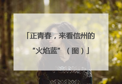 正青春，来看信州的“火焰蓝”（图）