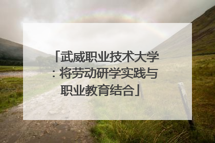 武威职业技术大学：将劳动研学实践与职业教育结合