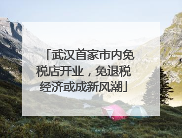 武汉首家市内免税店开业，免退税经济或成新风潮