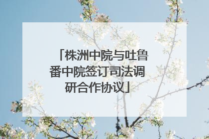 株洲中院与吐鲁番中院签订司法调研合作协议