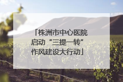 株洲市中心医院启动“三提一转”作风建设大行动