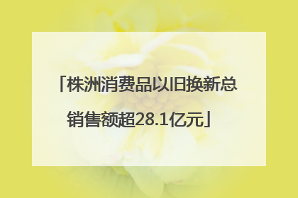 株洲消费品以旧换新总销售额超28.1亿元
