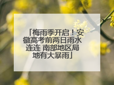梅雨季开启！安徽高考前两日雨水连连 南部地区局地有大暴雨