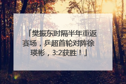 樊振东时隔半年重返赛场，乒超首轮对阵徐瑛彬，3:2获胜！