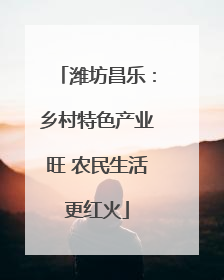 潍坊昌乐：乡村特色产业旺 农民生活更红火