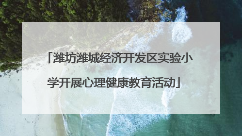 潍坊潍城经济开发区实验小学开展心理健康教育活动