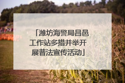 潍坊海警局昌邑工作站多措并举开展普法宣传活动