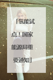 氢能试点！国家能源局重要通知