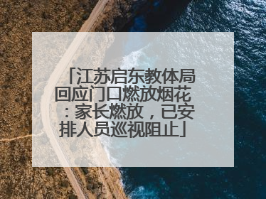 江苏启东教体局回应门口燃放烟花：家长燃放，已安排人员巡视阻止