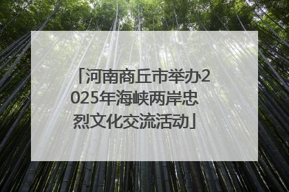 河南商丘市举办2025年海峡两岸忠烈文化交流活动