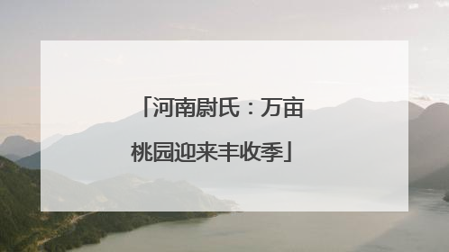 河南尉氏：万亩桃园迎来丰收季
