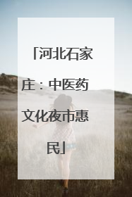 河北石家庄：中医药文化夜市惠民
