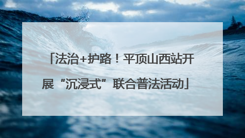 法治+护路！平顶山西站开展“沉浸式”联合普法活动