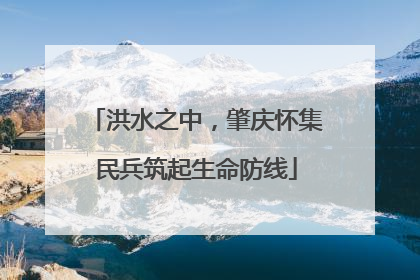 洪水之中，肇庆怀集民兵筑起生命防线