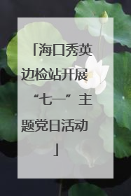 海口秀英边检站开展“七一”主题党日活动