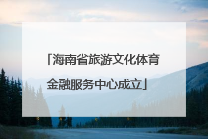 海南省旅游文化体育金融服务中心成立