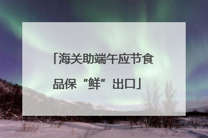 海关助端午应节食品保“鲜”出口
