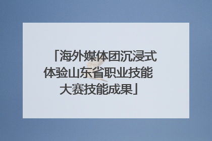 海外媒体团沉浸式体验山东省职业技能大赛技能成果