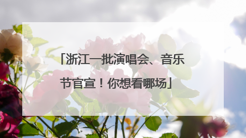 浙江一批演唱会、音乐节官宣！你想看哪场