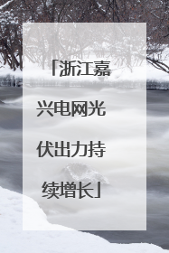 浙江嘉兴电网光伏出力持续增长