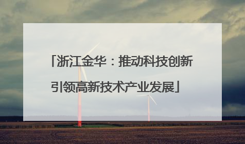 浙江金华：推动科技创新引领高新技术产业发展