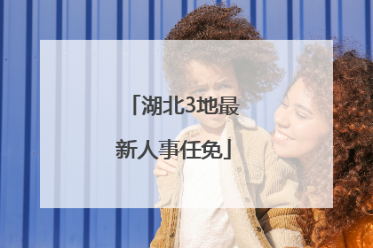 湖北3地最新人事任免