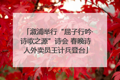 溆浦举行“屈子行吟·诗歌之源”诗会 春晚诗人外卖员王计兵登台