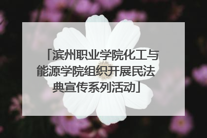 滨州职业学院化工与能源学院组织开展民法典宣传系列活动